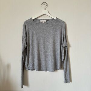 The Great Long Sleeve Top In Gray Size XS